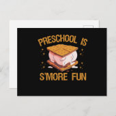 Preschool is S'more Fun Funny Fall Outdoor Geschen Postkarte (Vorne/Hinten)