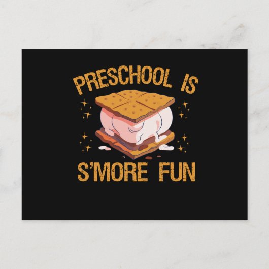 Preschool is S'more Fun Funny Fall Outdoor Geschen Postkarte (Vorderseite)