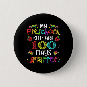 Preschool-Lehrer 100 Tage klüger 100. Button