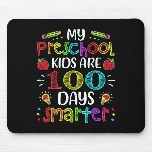 Preschool-Lehrer 100 Tage klüger 100. Mousepad (Vorne)
