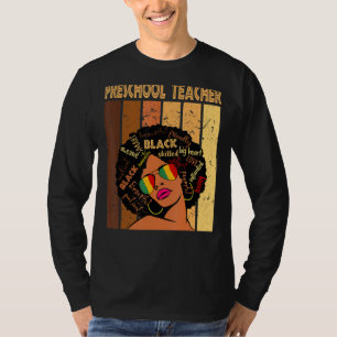Preschool-Lehrer Afro American Black Hist T-Shirt