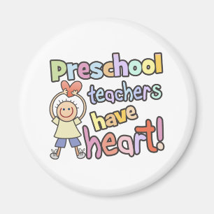 Preschool-Lehrer haben Herz Magnet