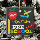 Preschool-Lehrer Keepake Chalkboard farbenfroh Keramikornament