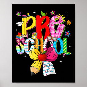 Preschool-Lehrer kids preppy back to school presc Poster