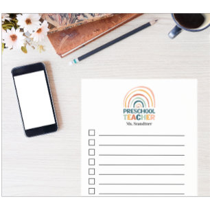 Preschool Lehrer Retrofarben boho Regenbogen Post-it Klebezettel