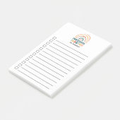 Preschool Lehrer Retrofarben boho Regenbogen Post-it Klebezettel (angewinkelt)