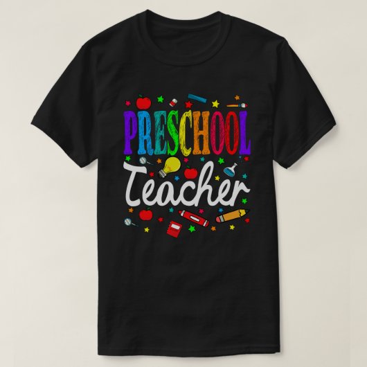 Preschool-Lehrer zurück in die Schule T-Shirt (Design vorne)