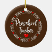 Preschool-Lehrer zurück zur Schulzeit Keramik Ornament (Hinten)