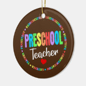 Preschool-Lehrer zurück zur Schulzeit Keramik Ornament (Links)
