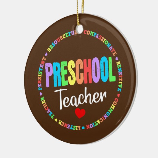 Preschool-Lehrer zurück zur Schulzeit Keramik Ornament (Links)