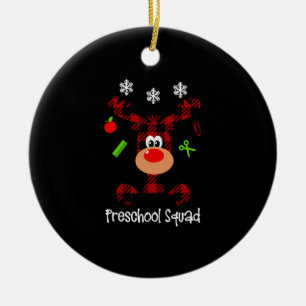 Preschool-Lehrerin Niedliche Rentier-Squad Weihnac Keramik Ornament