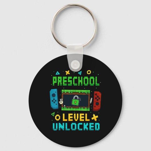 Preschool Level Unlocked Ck To School Pixel Art Ga Schlüsselanhänger (Vorderseite)
