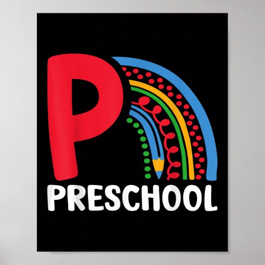 Preschool Rainbow Back To School Teacher Kids Todd Poster (Vorne)