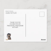 Preschool Scruffy Welpe Danke Post Card Postkarte (Rückseite)