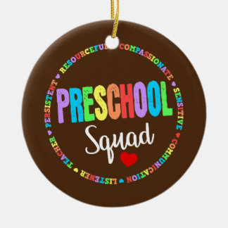 Preschool Squad Teacher zurück zur Schule Keramik Ornament