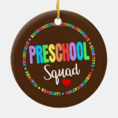 Preschool Squad Teacher zurück zur Schule Keramik Ornament (Hinten)