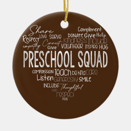 Preschool Squad Teacher zurück zur Schule Keramik Ornament (Vorne)