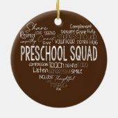 Preschool Squad Teacher zurück zur Schule Keramik Ornament (Hinten)