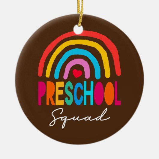 Preschool Squad Teacher zurück zur Schule Keramik Ornament (Vorne)