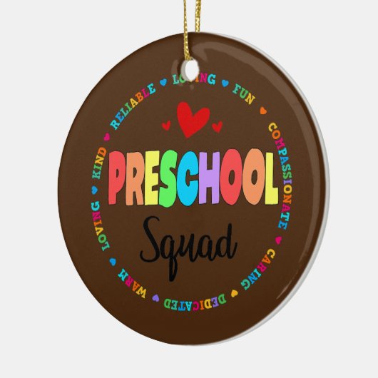 Preschool Squad Teacher zurück zur Schule Keramik Ornament (Links)