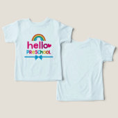 Preschool T-shirt - First Day Preschool T-shirts (Design Vorderseite & Rückseite)