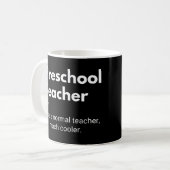 Preschool Teacher Funny Educator Definition Kaffeetasse (Vorderseite Links)