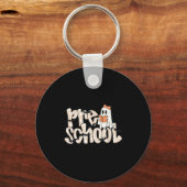 Preschool Teacher Halloween Ghost Teacher Reading  Schlüsselanhänger (Vorderseite)