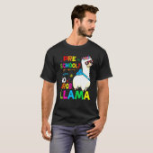 Preschool Teacher Rainbow No Prob Llama 100th Day T-Shirt (Vorne ganz)