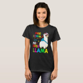 Preschool Teacher Rainbow No Prob Llama 100th Day T-Shirt (Vorne ganz)