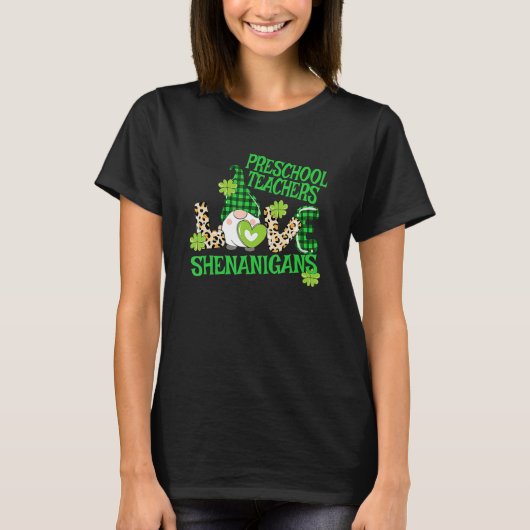 Preschool Teacher St Patricks Day PreK Shenanigans T-Shirt (Vorderseite)