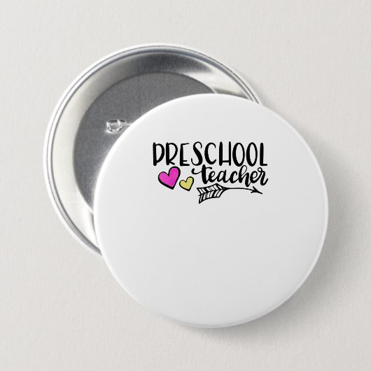 Preschool Teacher TShirt Button (Vorne & Hinten)