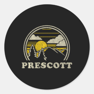 Prescott Arizona Az T-Shirt Vintage Wandern Mounta Runder Aufkleber