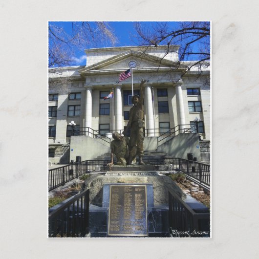 Prescott, Arizona Court House Postkarte (Vorderseite)