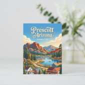 Prescott Arizona Postkarte (Stehend Vorderseite)