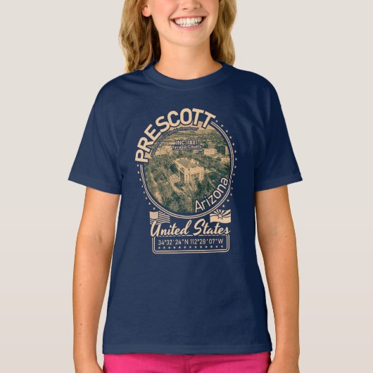 PRESCOTT ARIZONA - PRESCOTT COURTHOUSE SQUARE T-Shirt (Vorderseite)