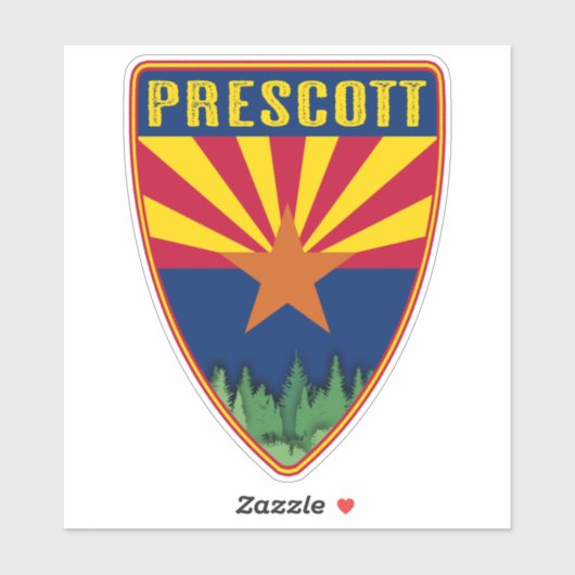 Prescott Arizona Shield Aufkleber (Blatt)