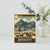 Prescott, Arizona | VINTAG Postkarte (Stehend Vorderseite)