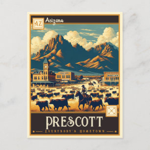 Prescott, Arizona Vintage Postkarte
