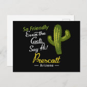 Prescott Cactus Funny Retro Postkarte (Vorne/Hinten)