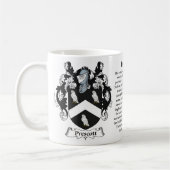 Prescott-Familien-Wappen Kaffeetasse (Links)