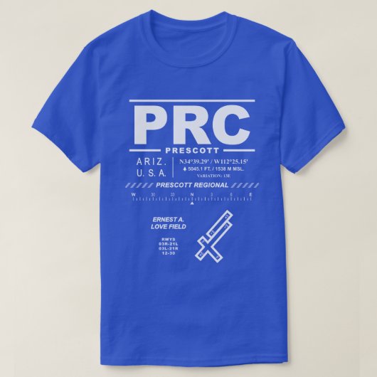 Prescott Regional Airport PRC T - Shirt (Design vorne)