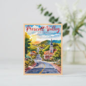 Prescott Valley, Arizona Aquarellmalerei Postkarte (Stehend Vorderseite)