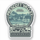 PRESCOTT VALLEY ARIZONA - PRESCOTT NATIONALER WALD AUFKLEBER (Vorderseite)