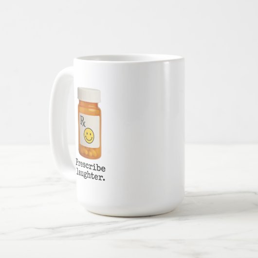 Prescribe Laughter-Tasse Kaffeetasse (Vorderseite Links)