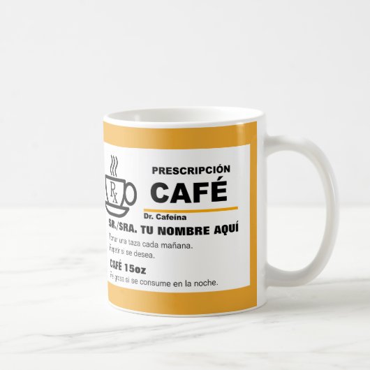 Prescripción de Café taza Kaffeetasse (Rechts)