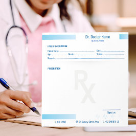 Prescription Pad Notepad – Editable Rx for Doctors Notizblock