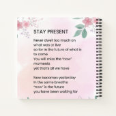 Present bleibe - Motivierend aufregendes Gedicht Notizblock (Rückseite)