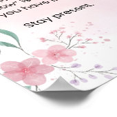 Present bleibe - Motivierend aufregendes Gedicht Poster (Ecke)