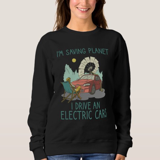 present electric car owner ecologist nature protec sweatshirt (Vorderseite)