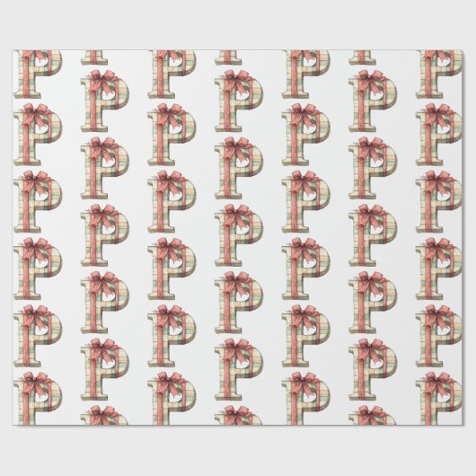 Present Letter P Christmas Geschenkpapier (Flach)